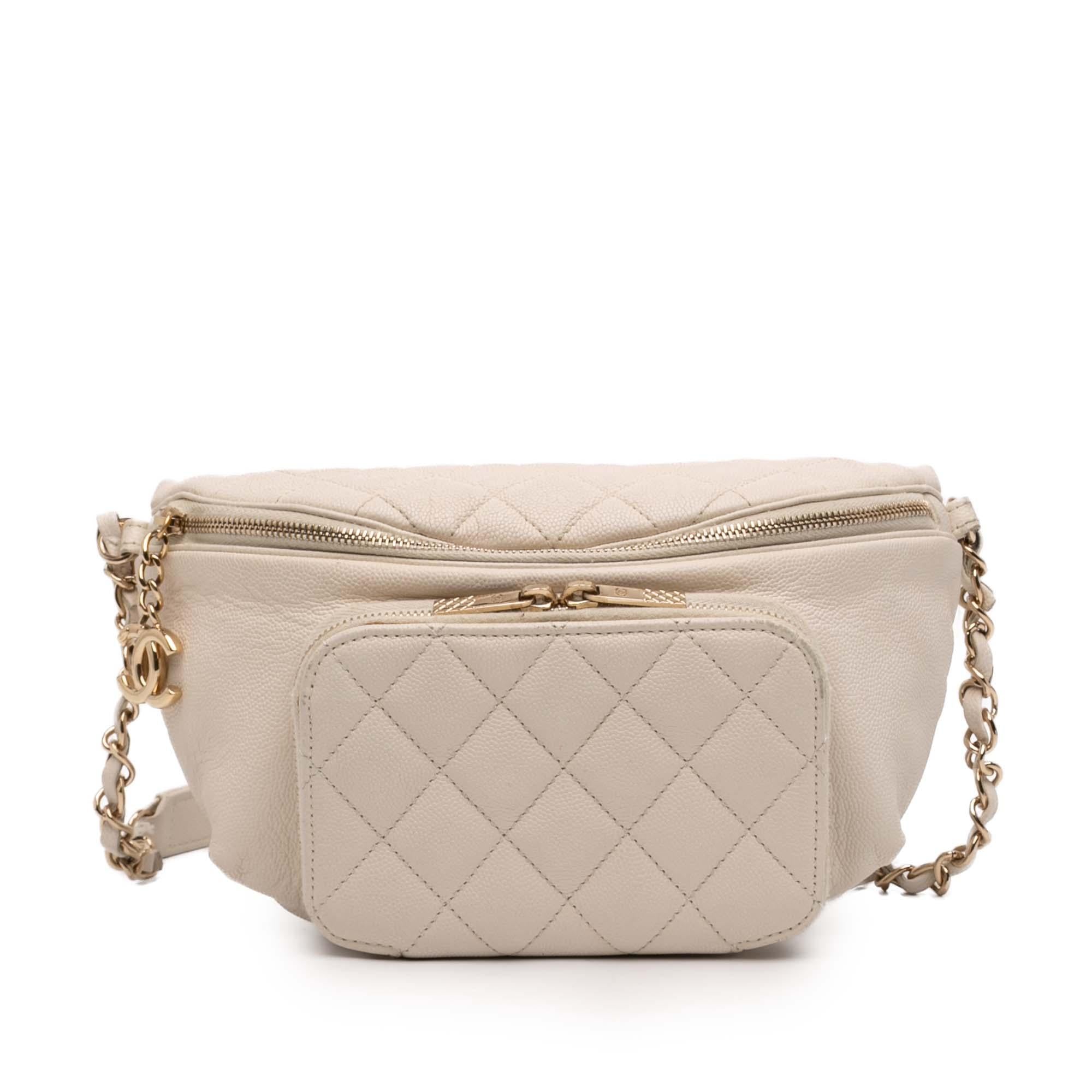Chanel Quilted Caviar Business Affinity Belt Bag