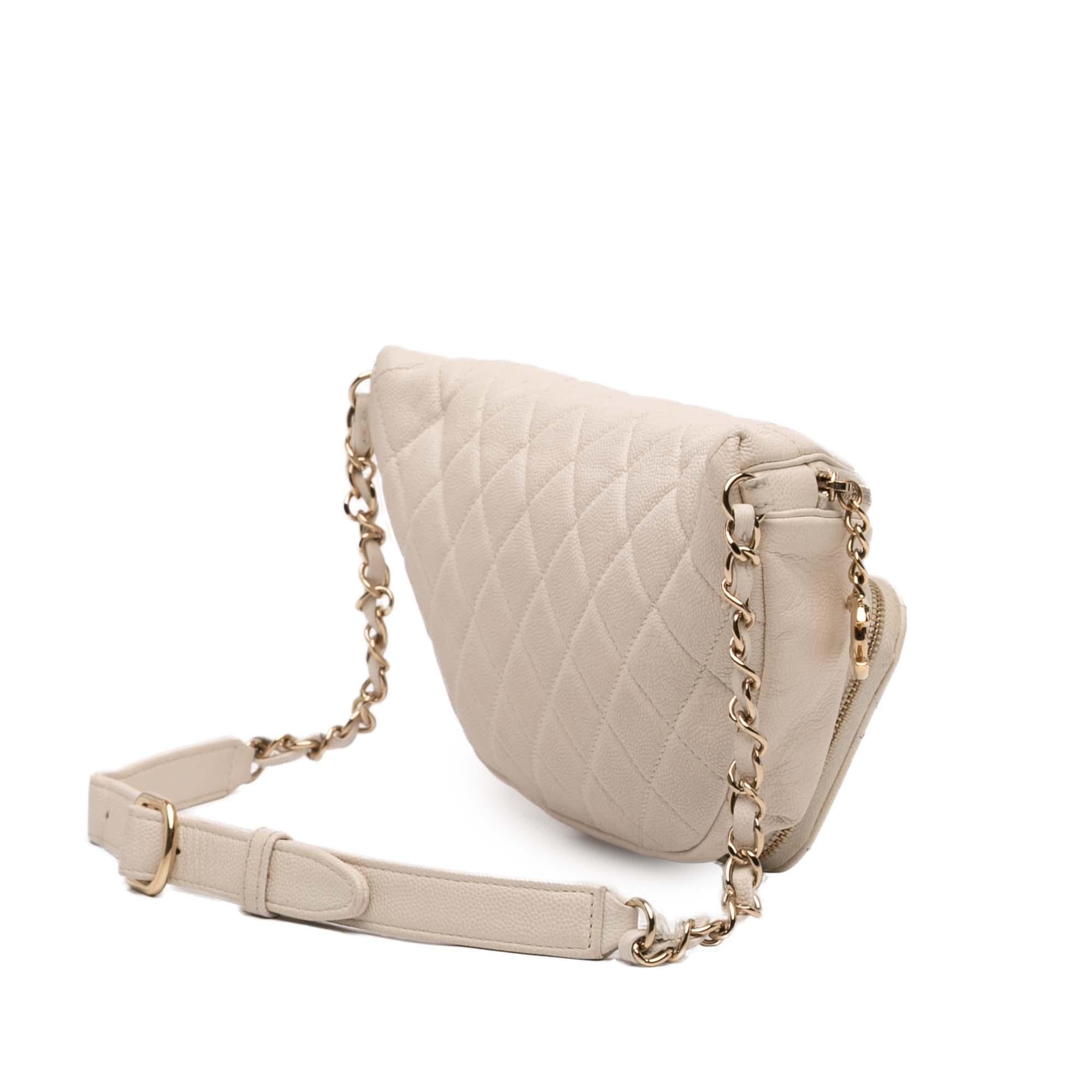 Chanel Quilted Caviar Business Affinity Belt Bag
