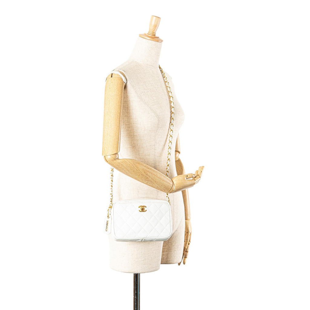 Chanel Quilted Caviar CC Camera Bag