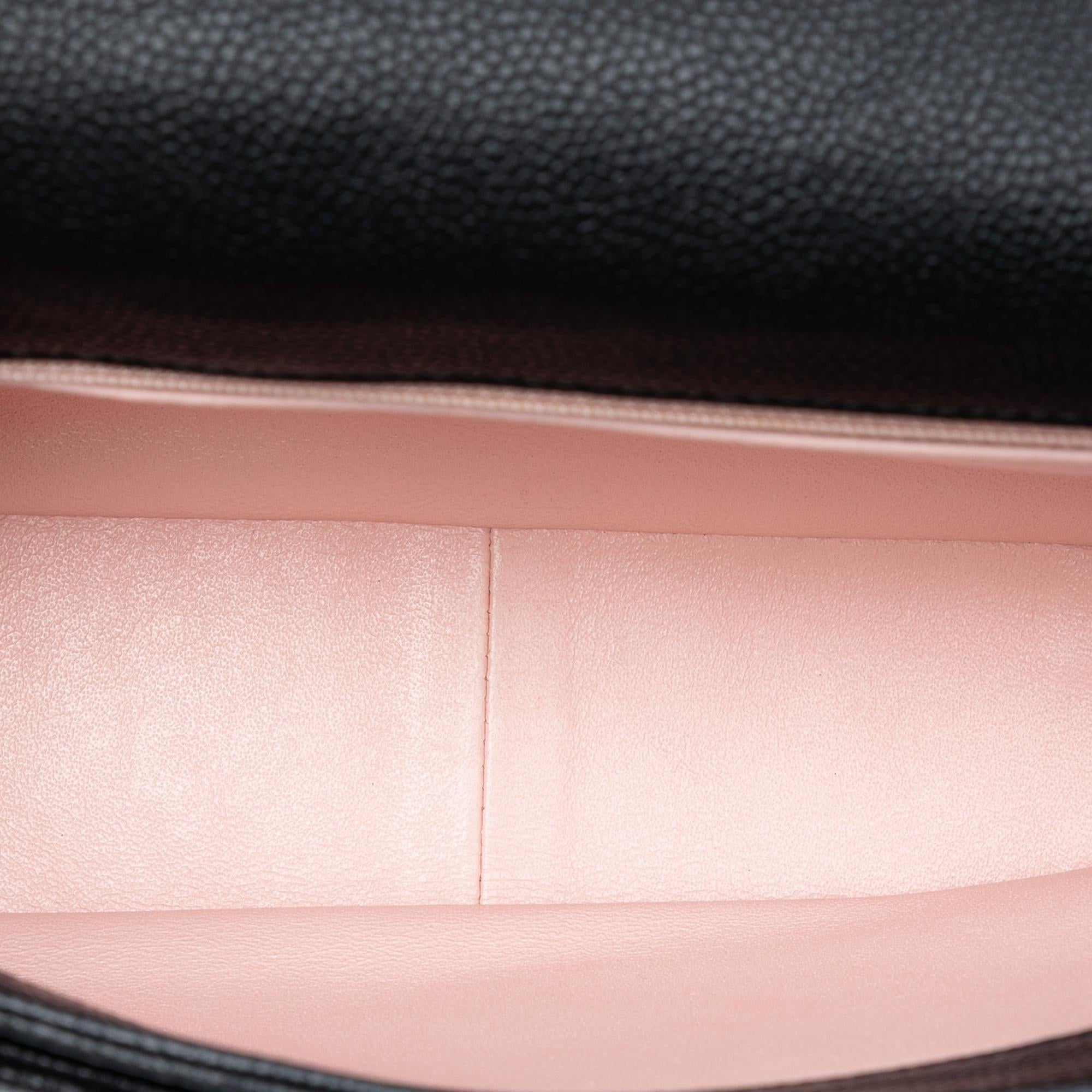 Chanel Quilted Caviar CC Plate Flap Pocket Shoulder Bag