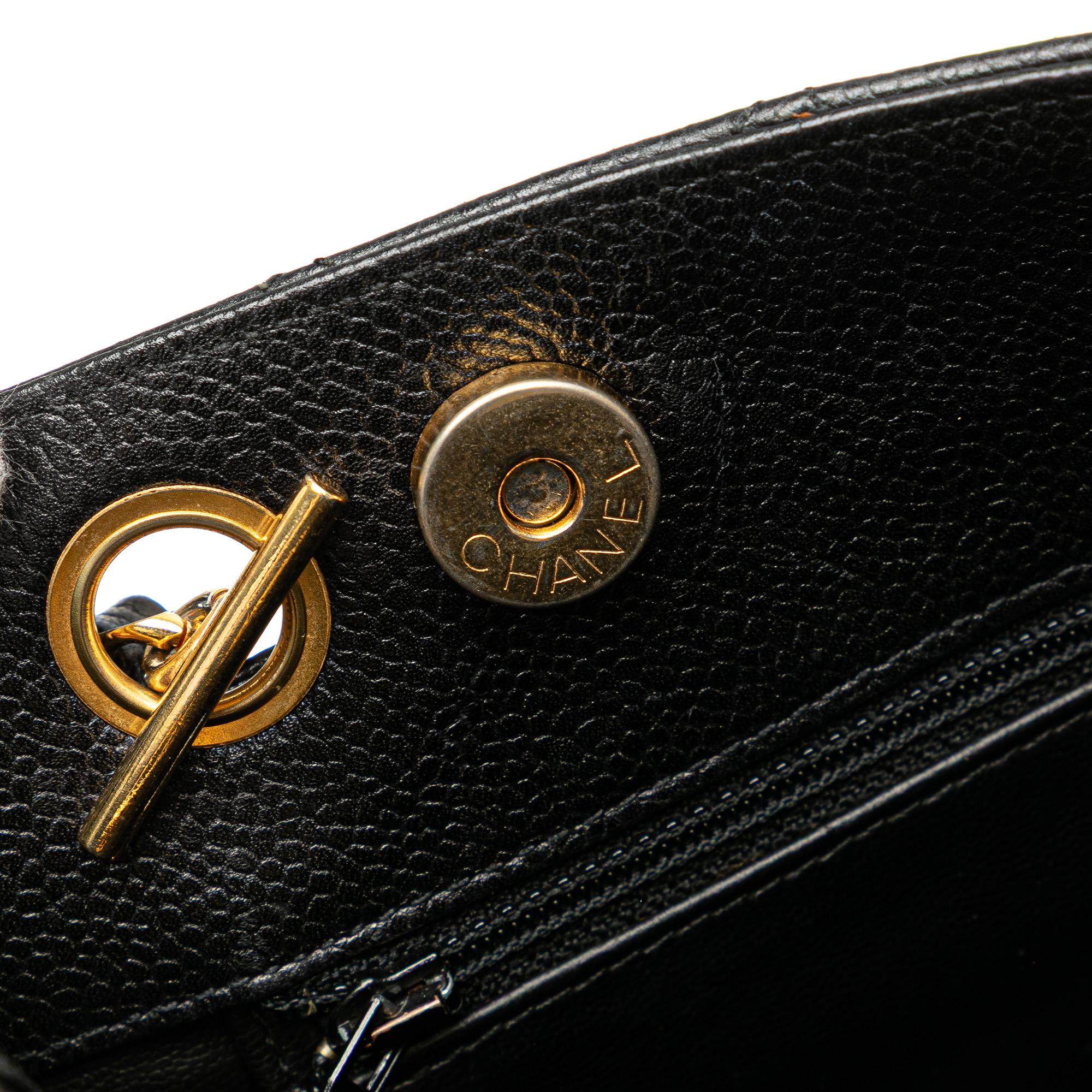 Chanel Quilted Caviar Chain Tote