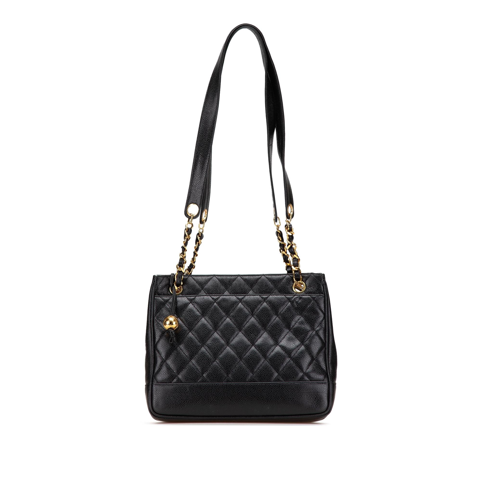 Chanel Quilted Caviar Chain Tote