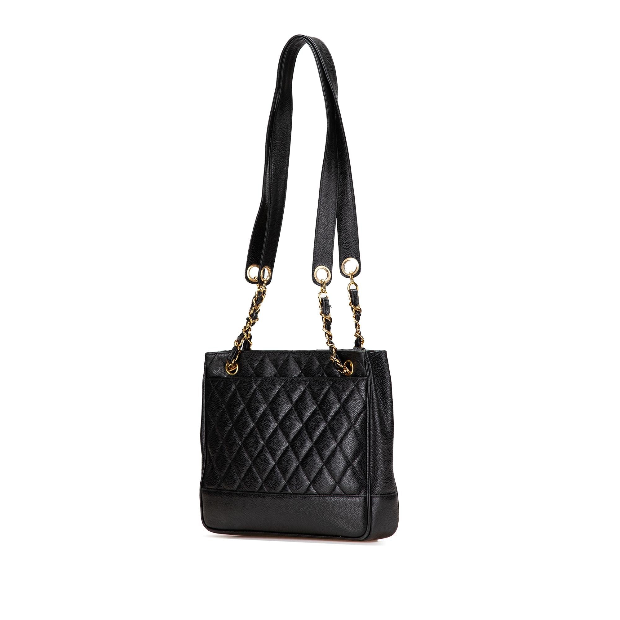 Chanel Quilted Caviar Chain Tote