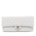 Chanel Quilted Caviar East West Flap Clutch