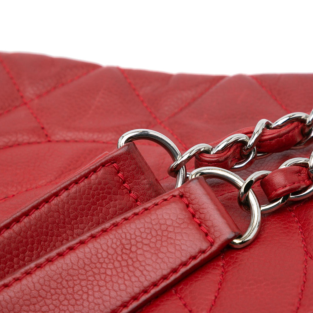 Chanel Quilted Caviar Expandable Zip Tote