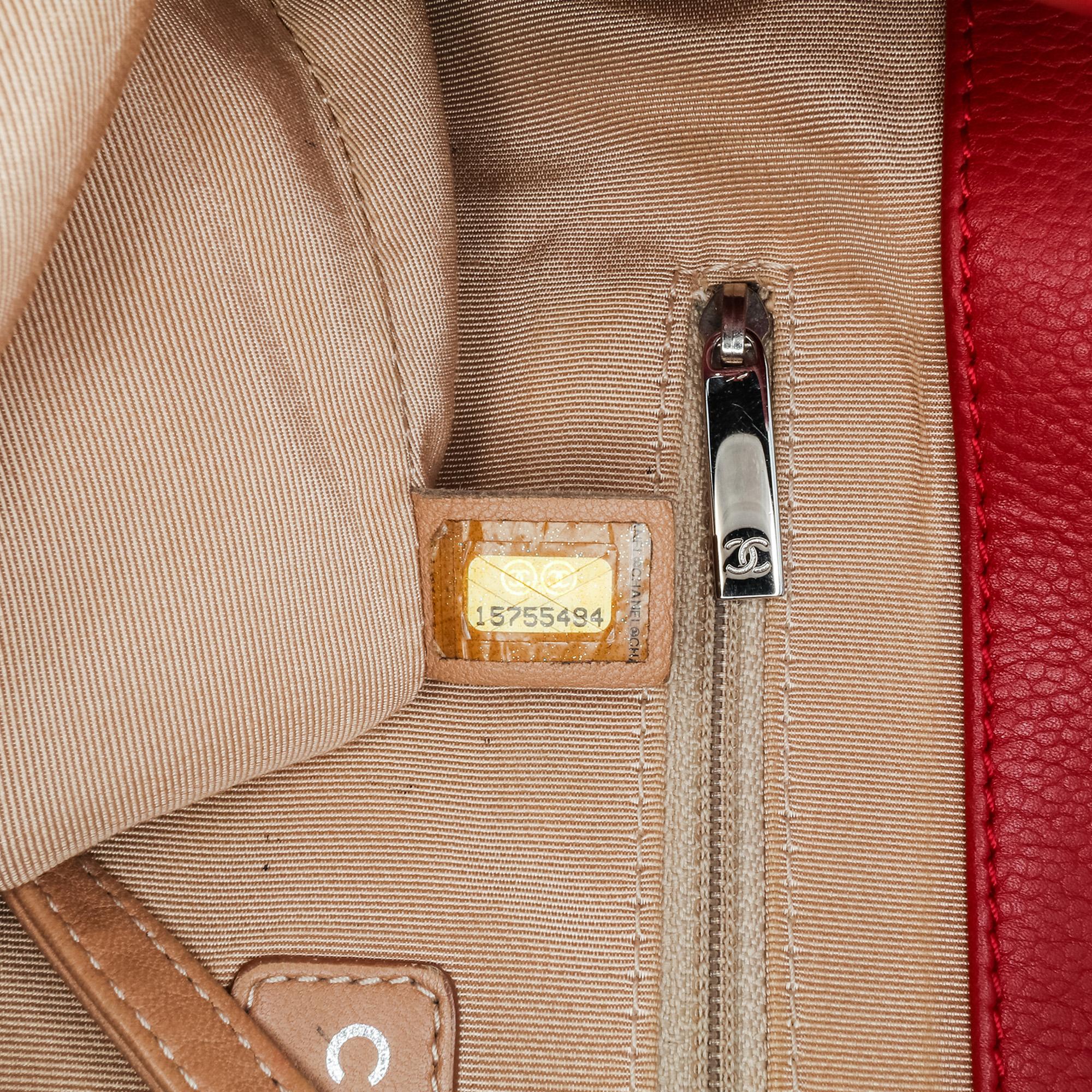 Chanel Quilted Caviar Expandable Zip Tote