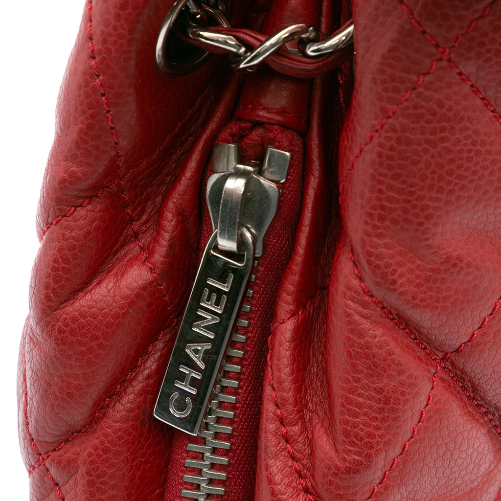 Chanel Quilted Caviar Expandable Zip Tote