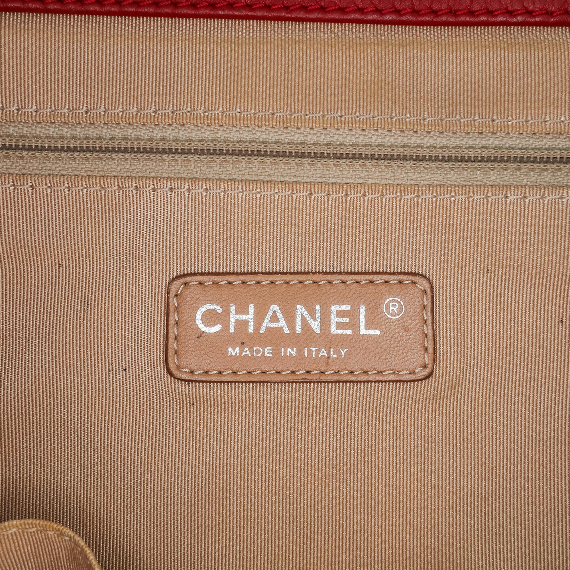 Chanel Quilted Caviar Expandable Zip Tote