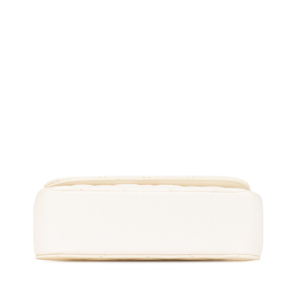 Chanel Quilted Caviar Frame Flap Clutch with Chain