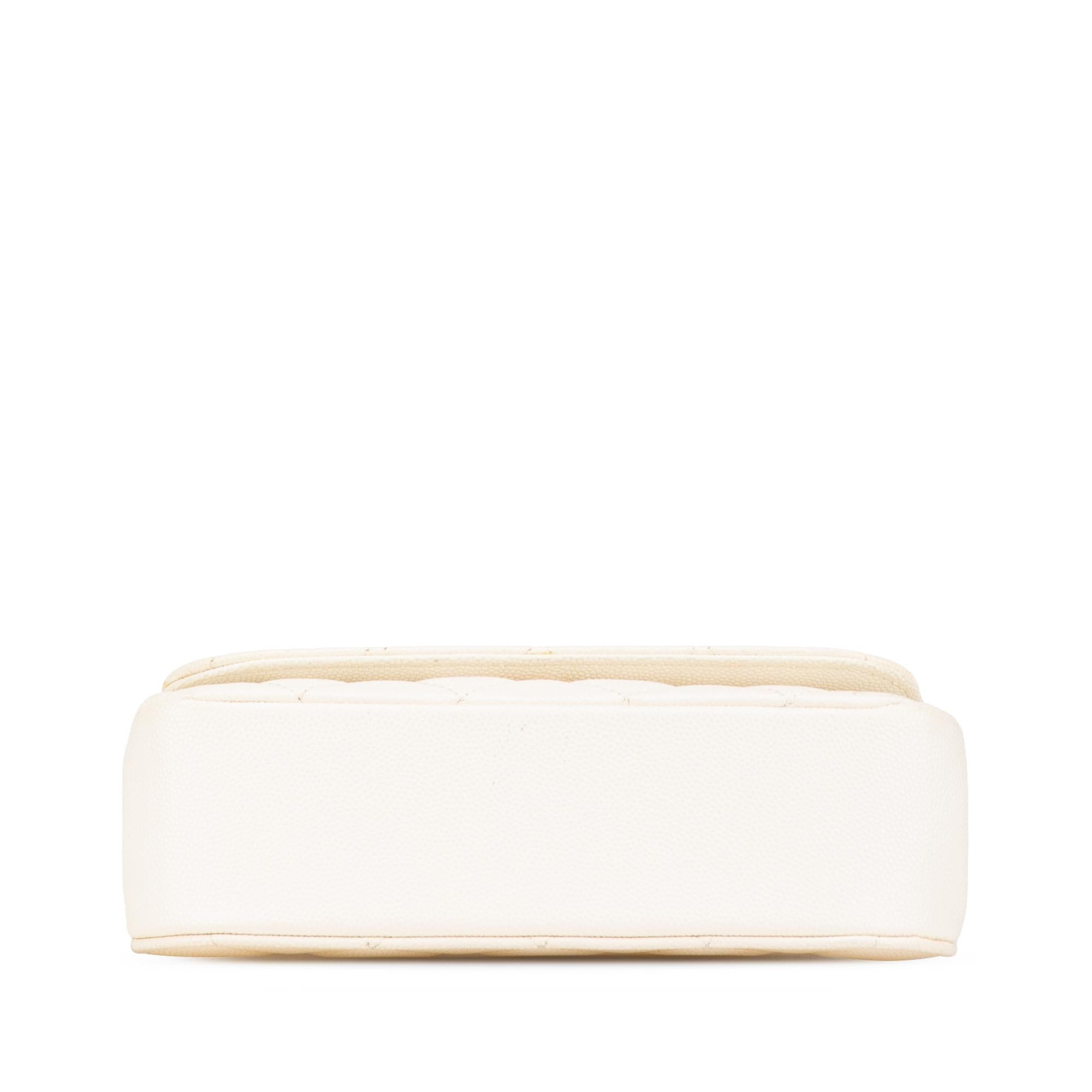Chanel Quilted Caviar Frame Flap Clutch with Chain