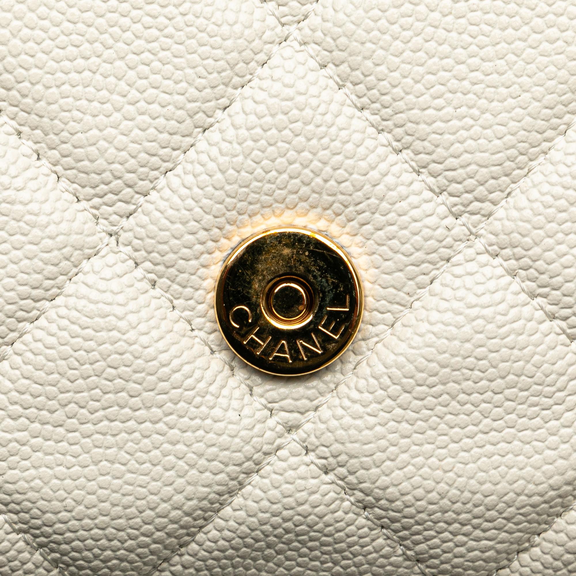 Chanel Quilted Caviar Frame Flap Clutch with Chain