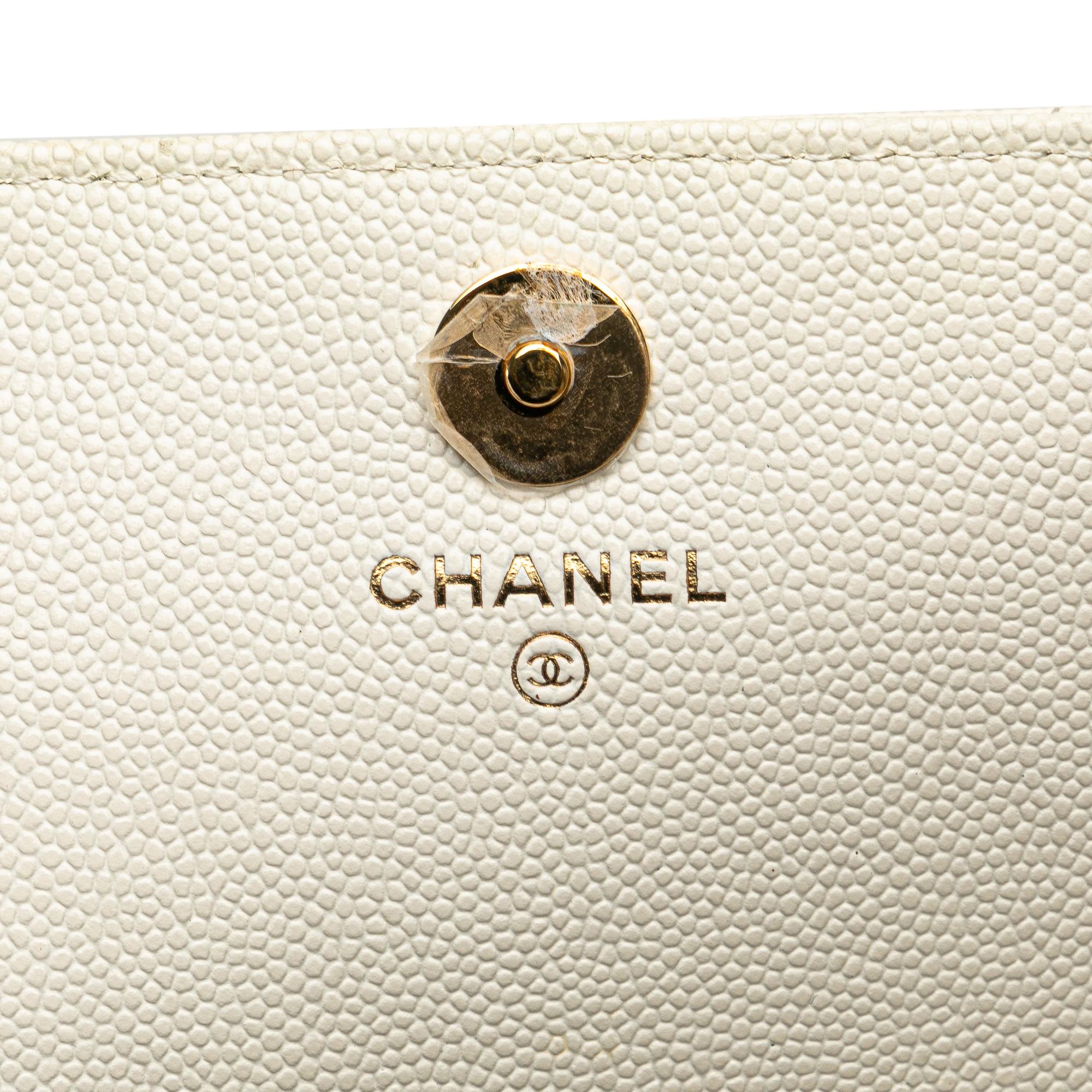 Chanel Quilted Caviar Frame Flap Clutch with Chain