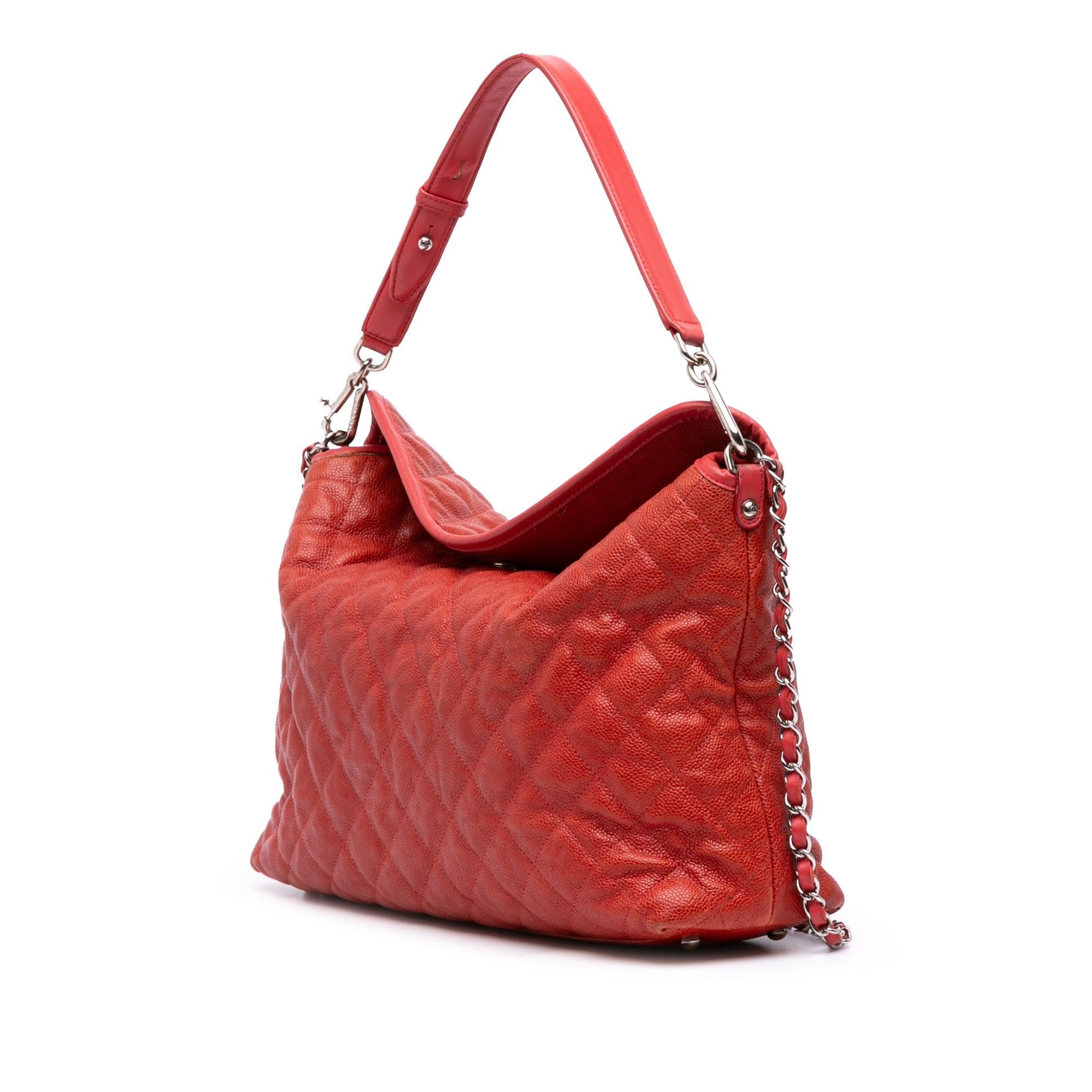 Chanel Quilted Caviar French Riviera Hobo