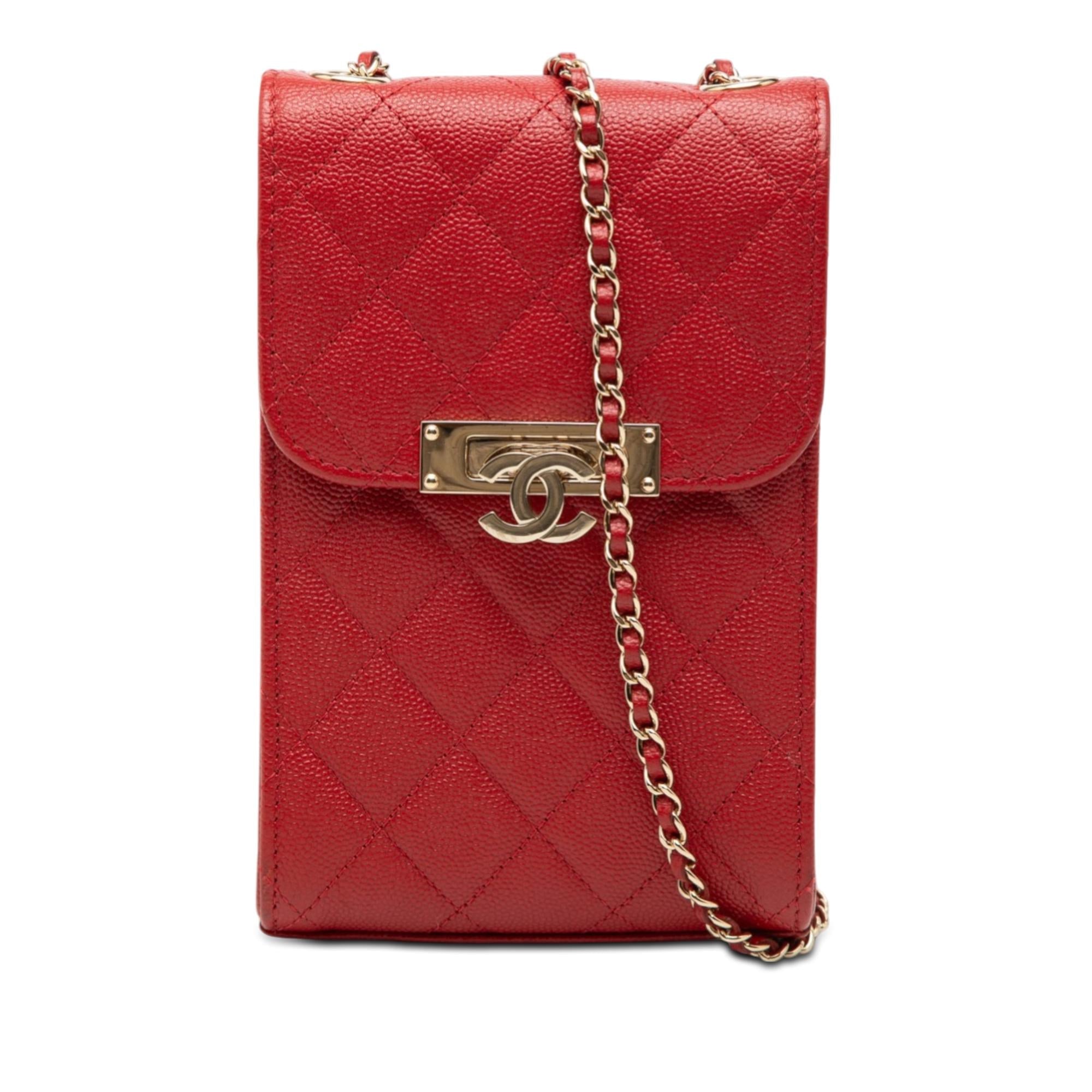 Chanel Quilted Caviar Golden Class Phone Holder