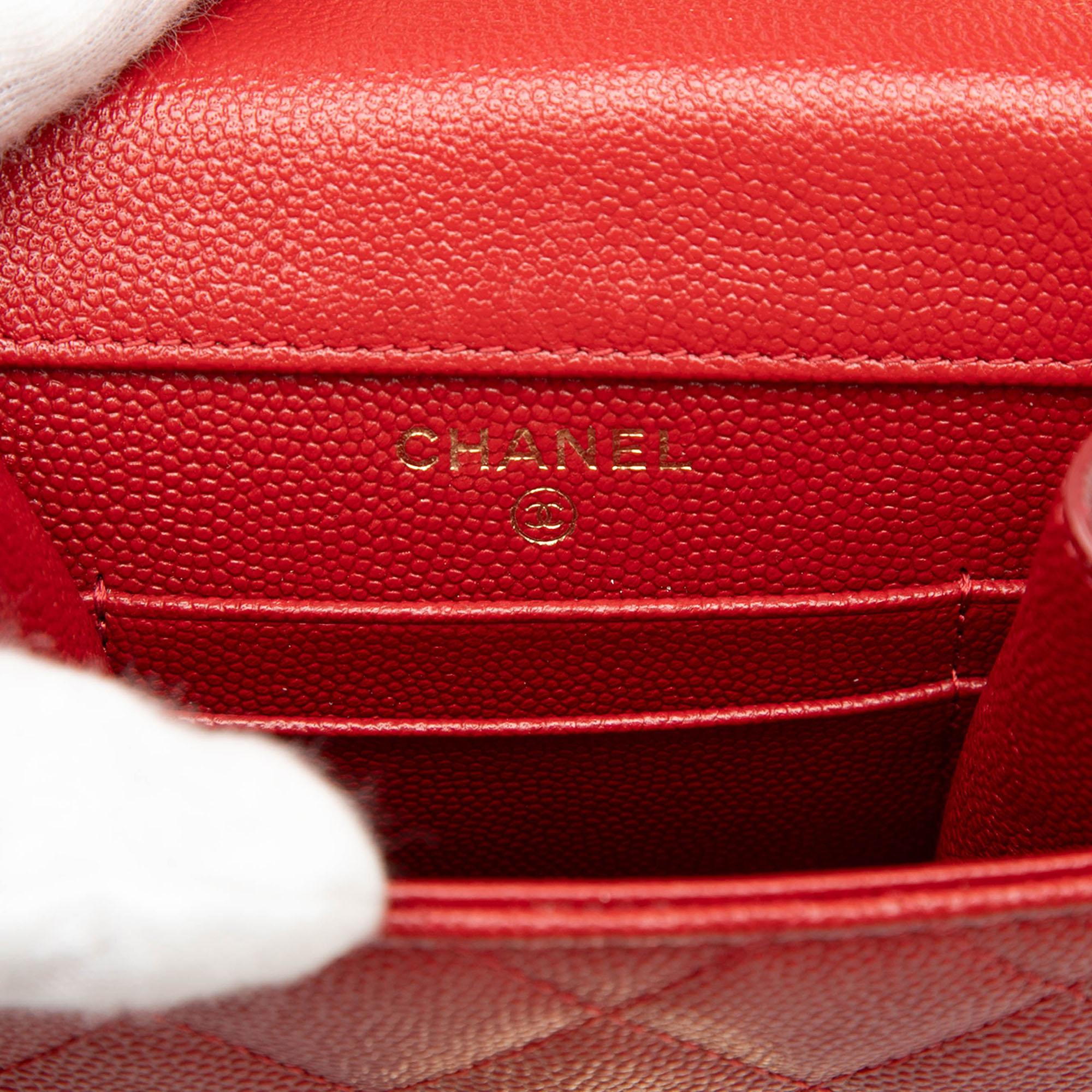 Chanel Quilted Caviar Golden Class Phone Holder