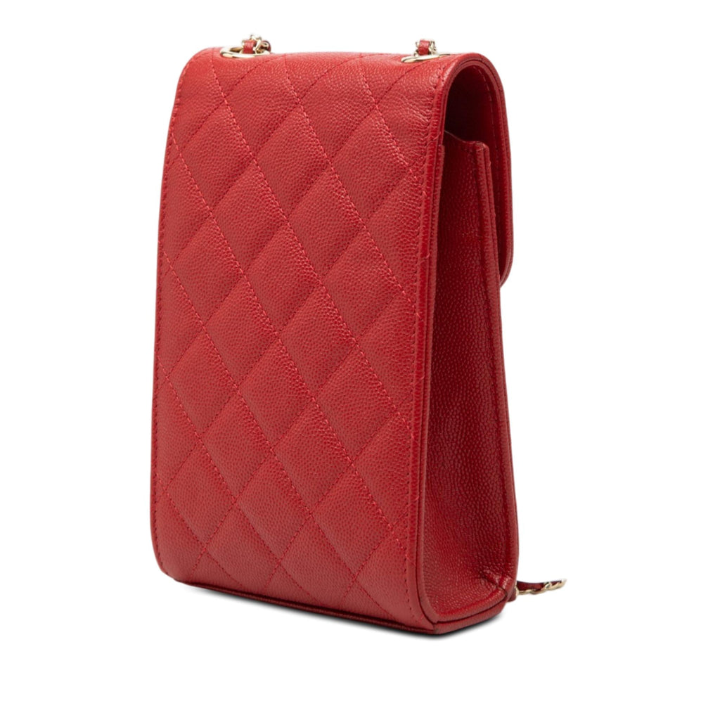 Chanel Quilted Caviar Golden Class Phone Holder
