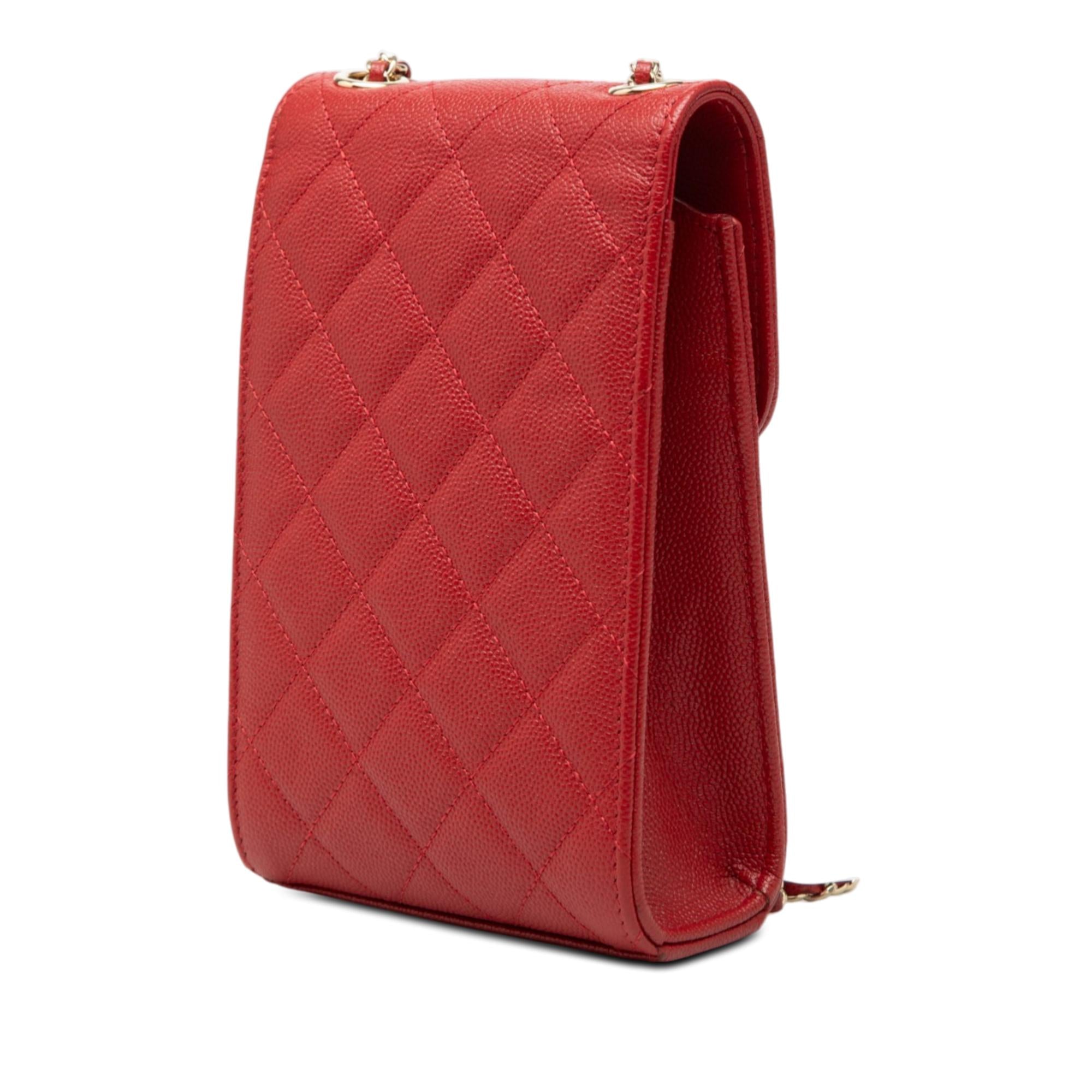 Chanel Quilted Caviar Golden Class Phone Holder