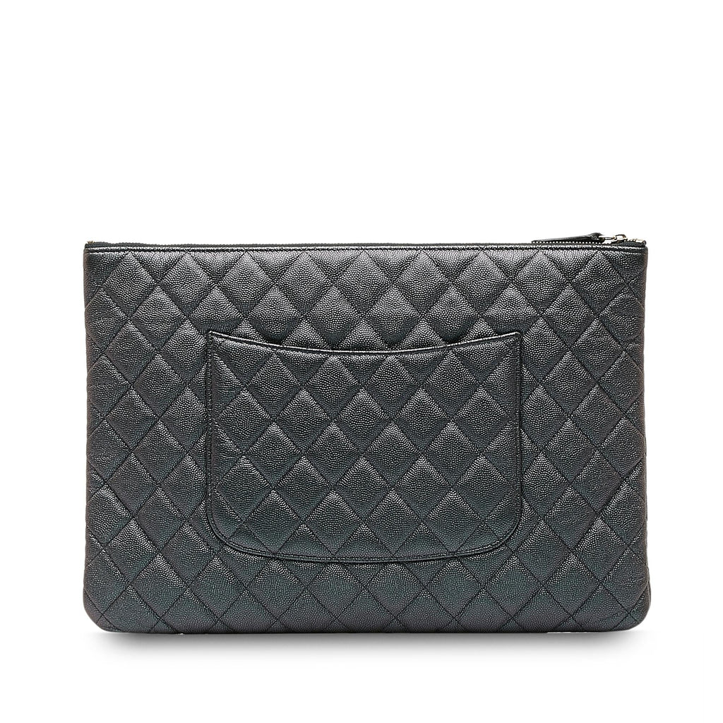 Chanel Quilted Caviar O Case Clutch (SHG-6m9479)