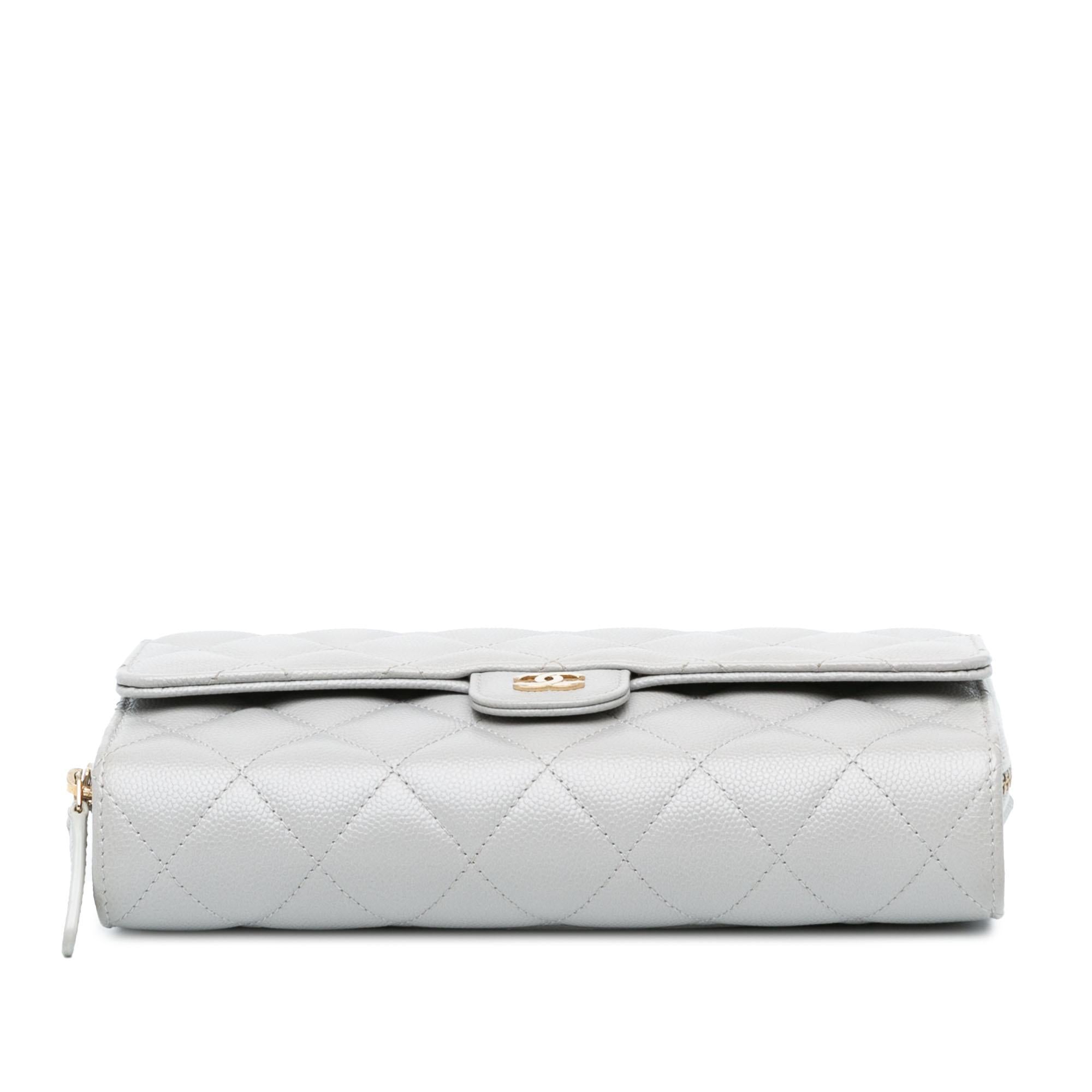 Chanel Quilted Caviar Phone Holder Wallet on Chain (SHG-7EdNxL)