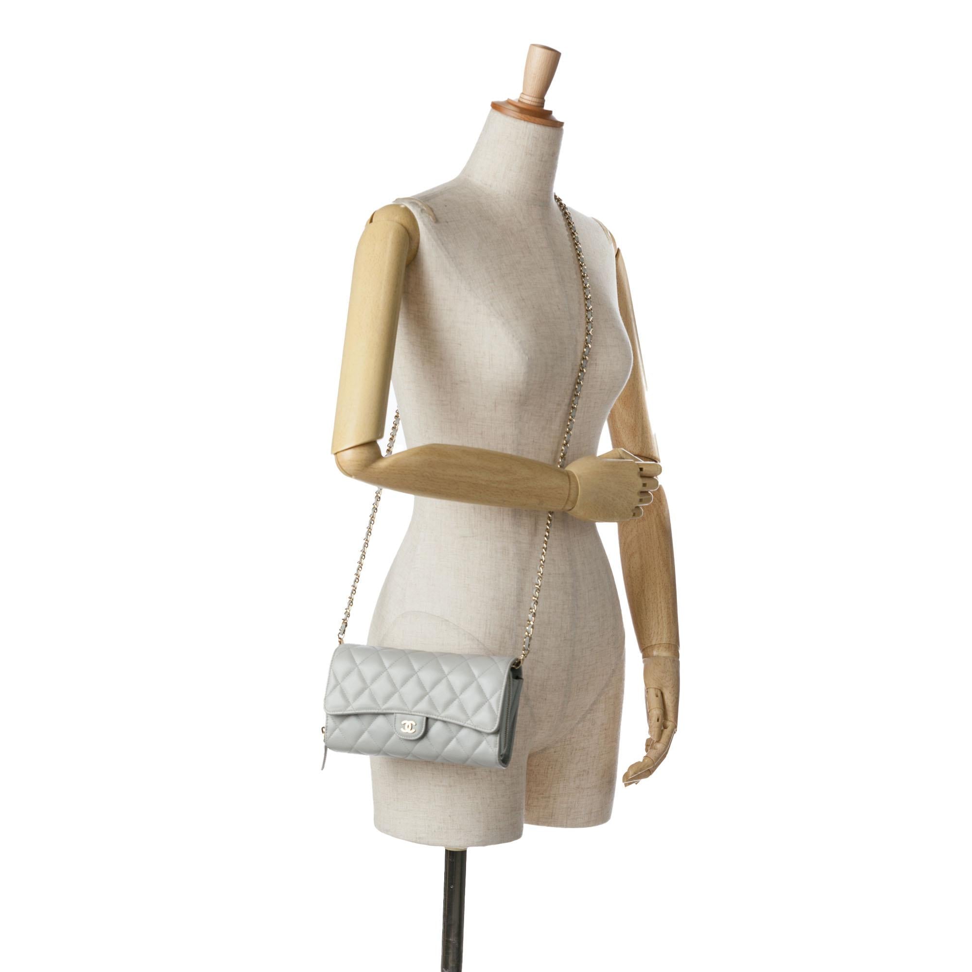 Chanel Quilted Caviar Phone Holder Wallet on Chain (SHG-7EdNxL)