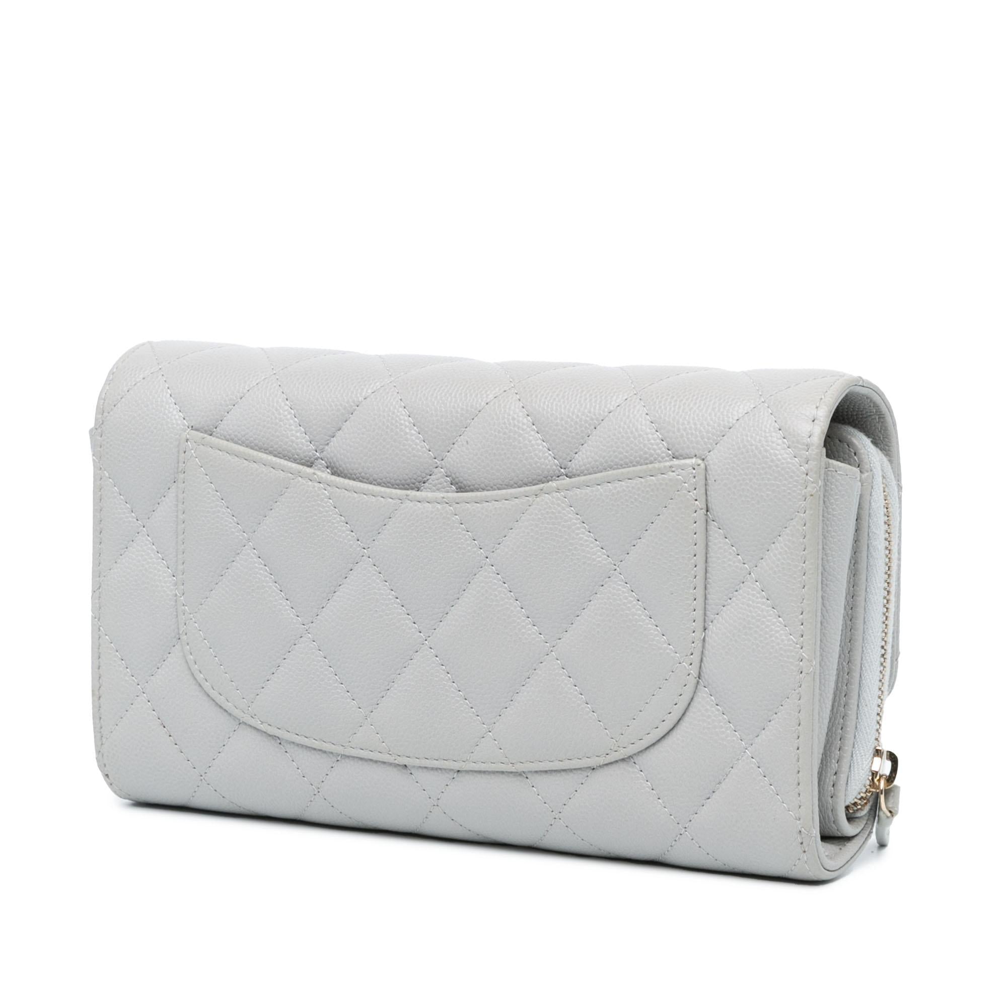 Chanel Quilted Caviar Phone Holder Wallet on Chain (SHG-7EdNxL)