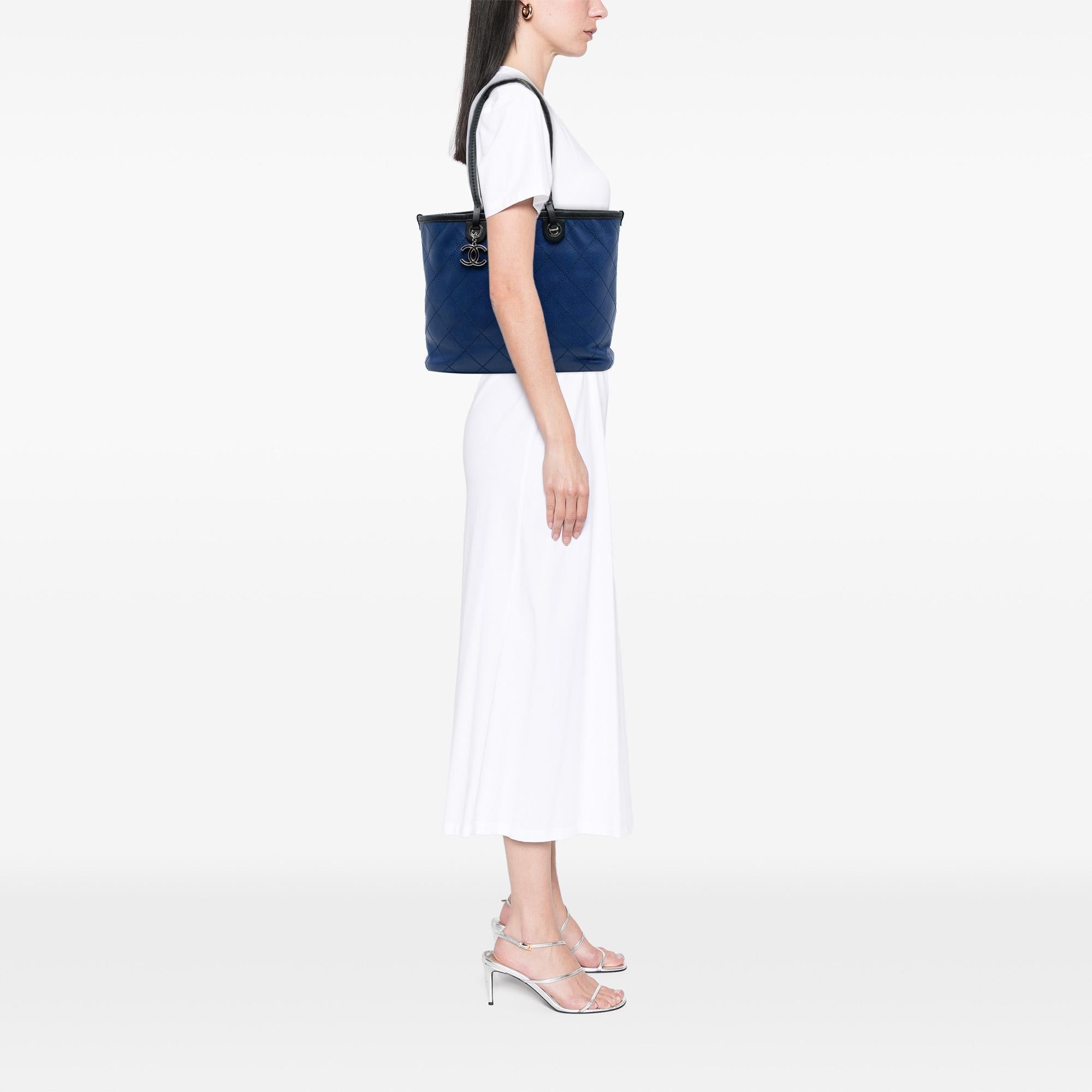 Chanel Quilted Caviar Shopping Fever Tote