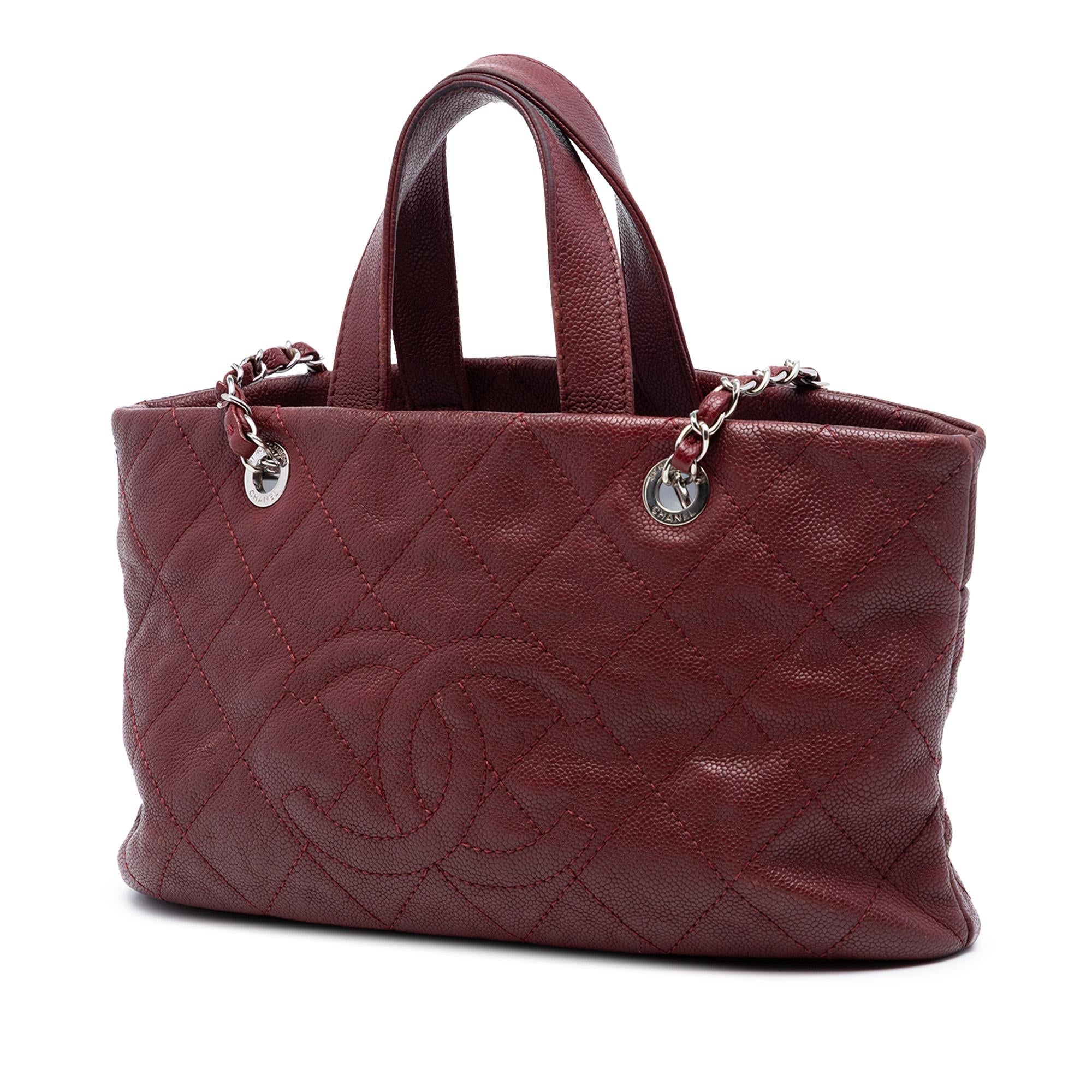 Chanel Quilted Caviar Shopping Tote