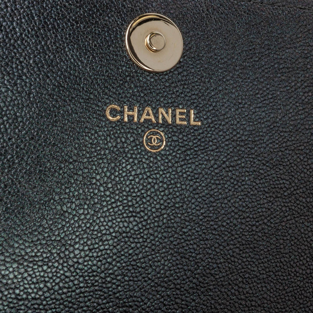 Chanel Quilted Caviar Square Wallet on Chain