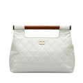 Chanel Quilted Caviar Wood Handle Tote Bag (SHG-McC69J)