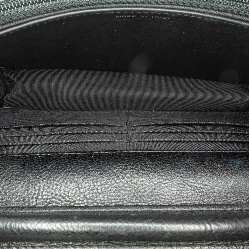 Chanel Quilted Crumpled Calfskin So Black Wallet On Chain (SHG-VI9SVY)