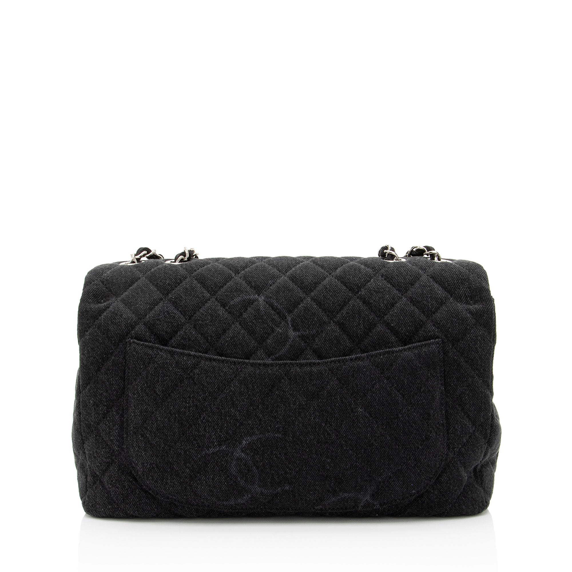 Chanel Quilted Denim CC Jumbo Single Flap Bag