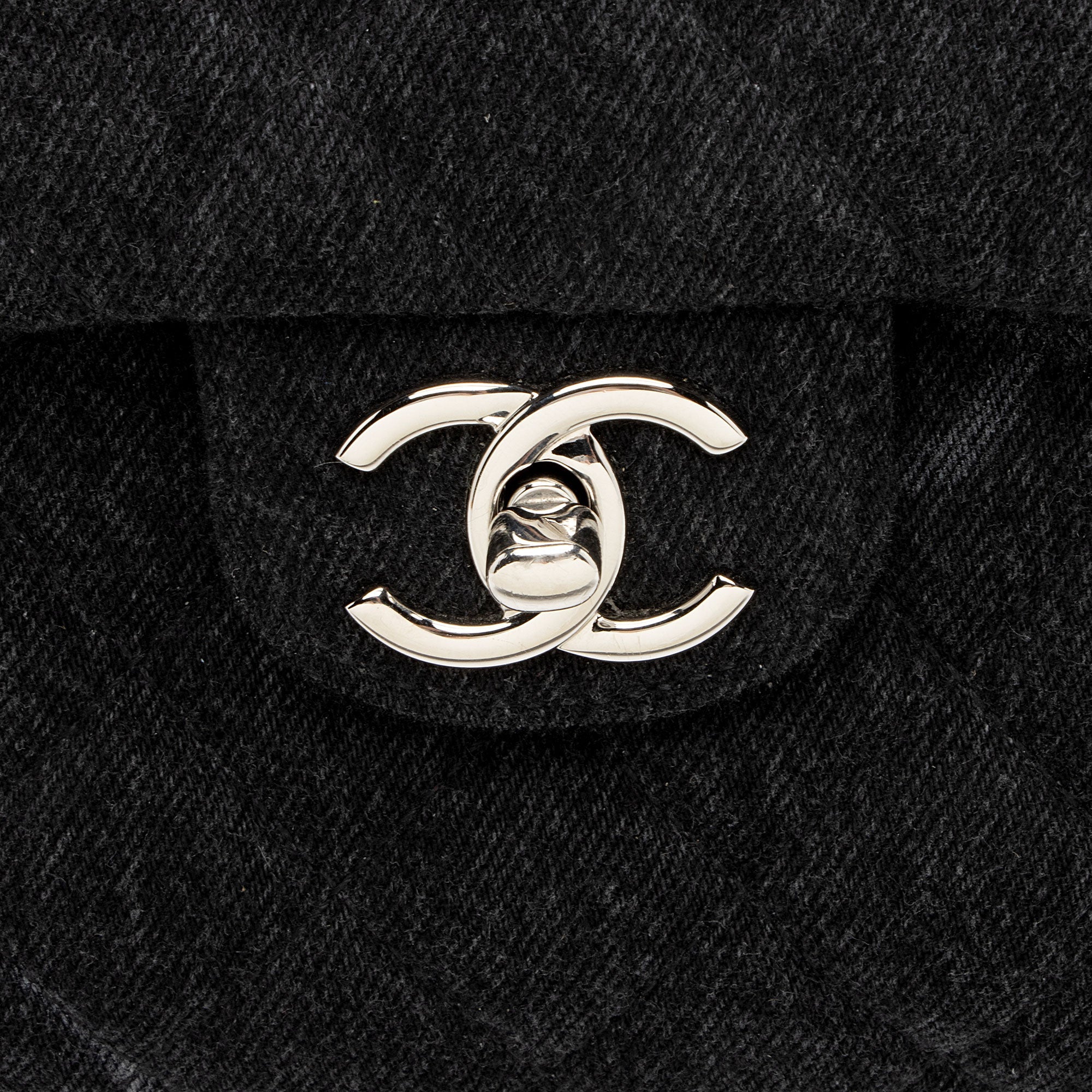 Chanel Quilted Denim CC Jumbo Single Flap Bag