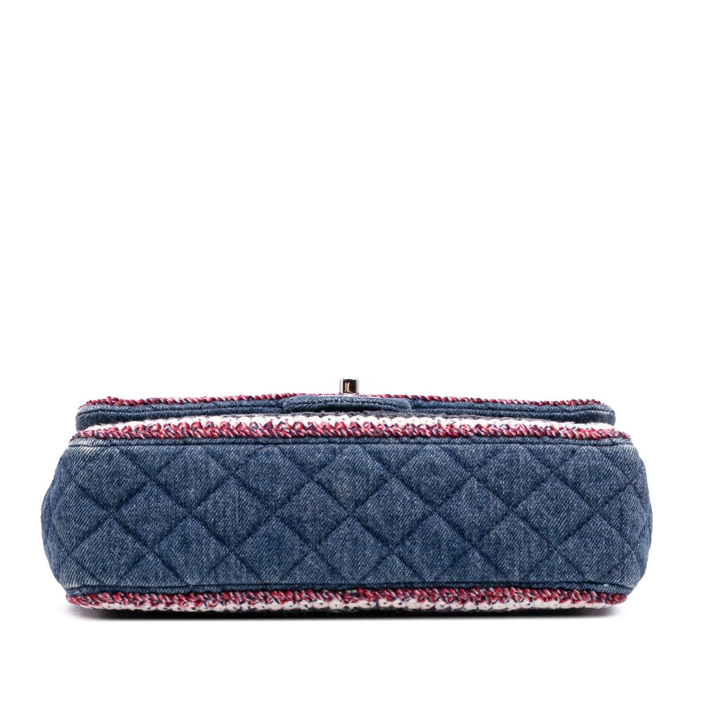 Chanel Quilted Denim Classic Single Flap