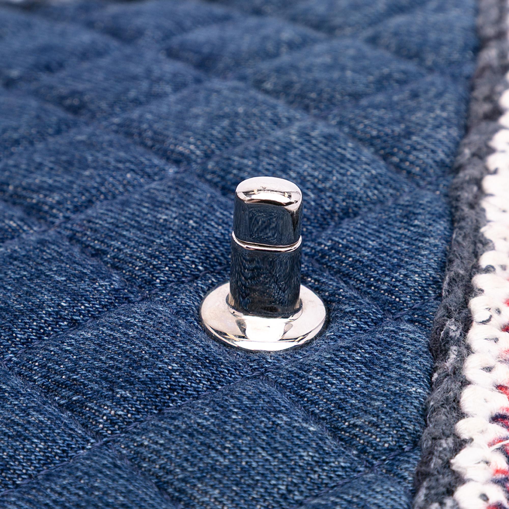 Chanel Quilted Denim Classic Single Flap