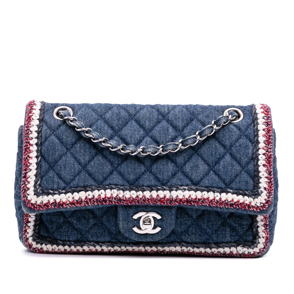 Chanel Quilted Denim Classic Single Flap
