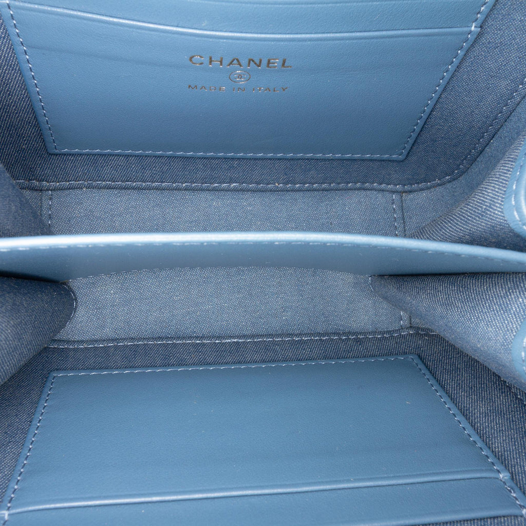 Chanel Quilted Denim Pearl Crush Camera Bag