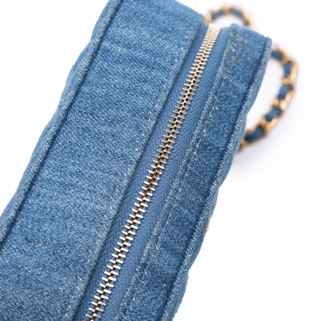 Chanel Quilted Denim Pearl Crush Camera Bag