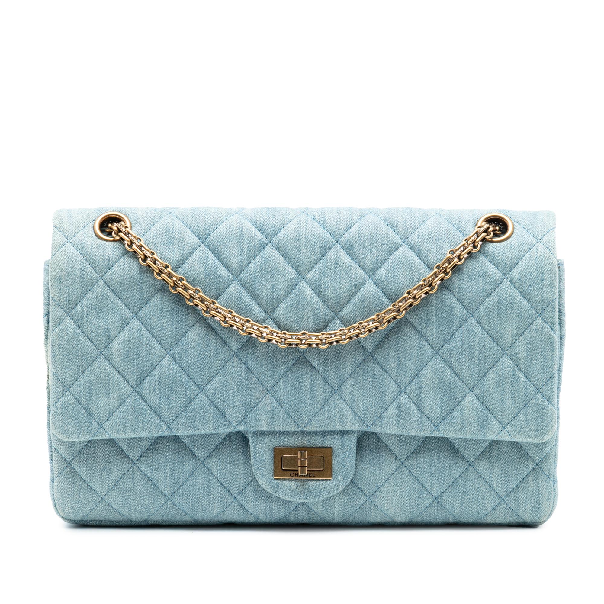 Chanel Quilted Denim Reissue 2.55 Double Flap 226