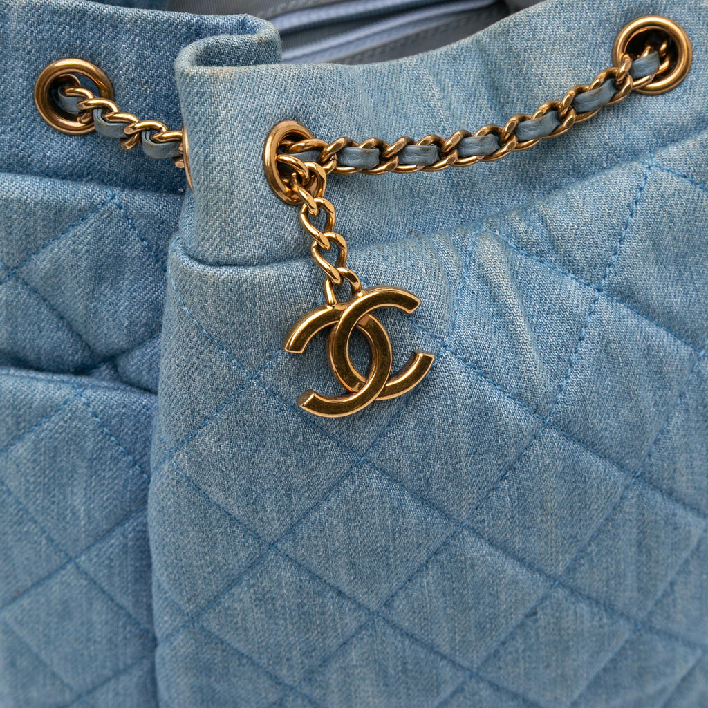 Chanel Quilted Denim Urban Spirit Bucket Bag