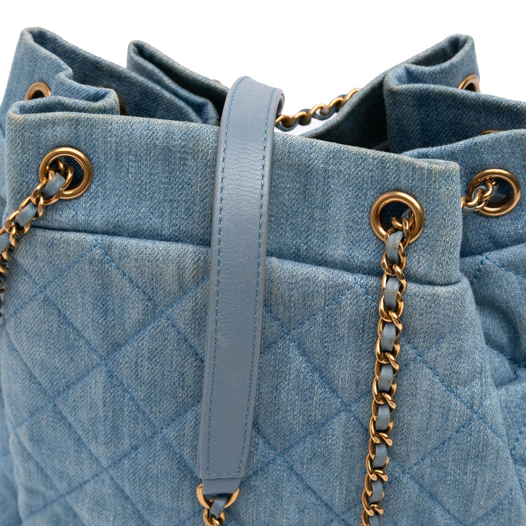 Chanel Quilted Denim Urban Spirit Bucket Bag