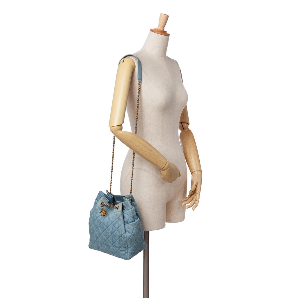 Chanel Quilted Denim Urban Spirit Bucket Bag