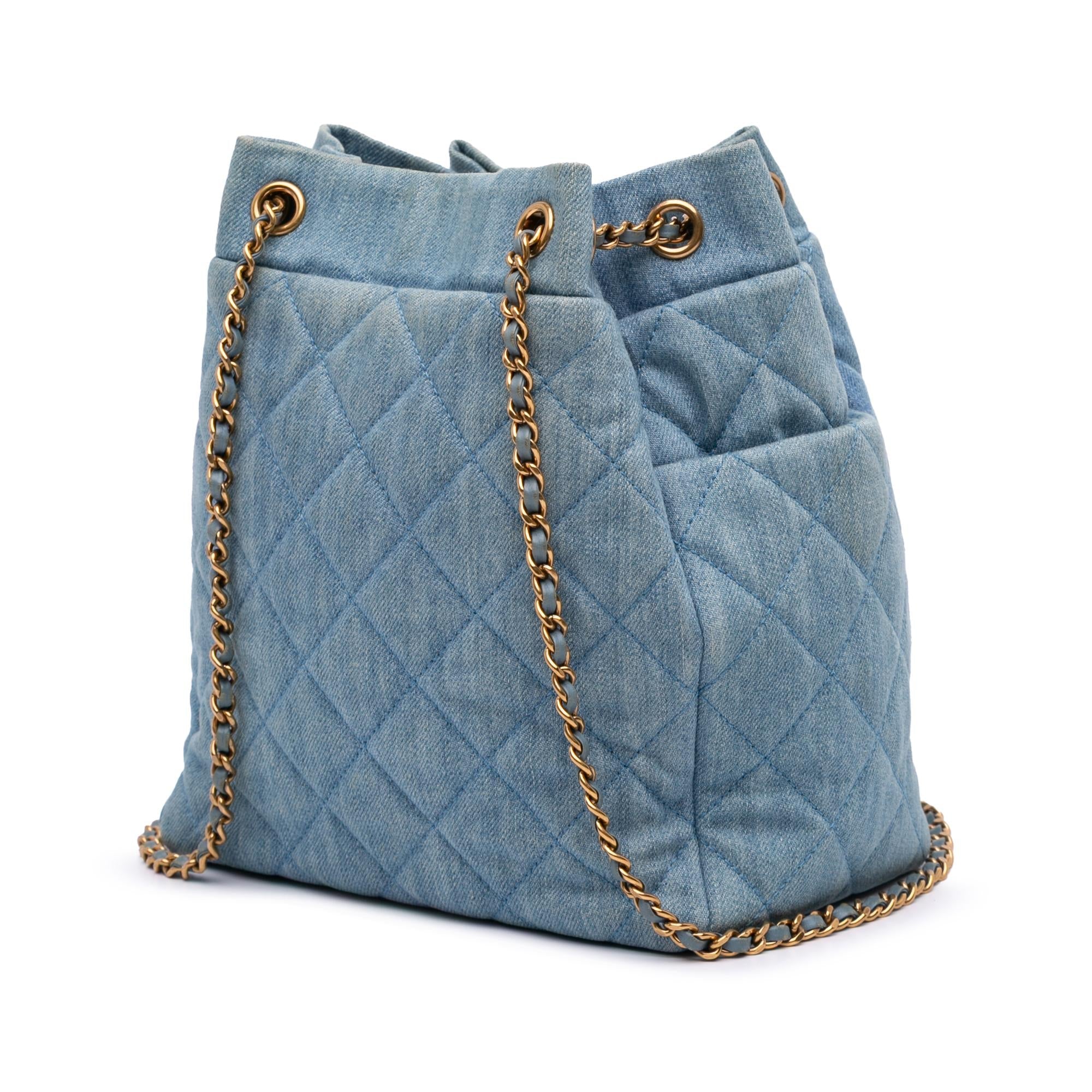 Chanel Quilted Denim Urban Spirit Bucket Bag
