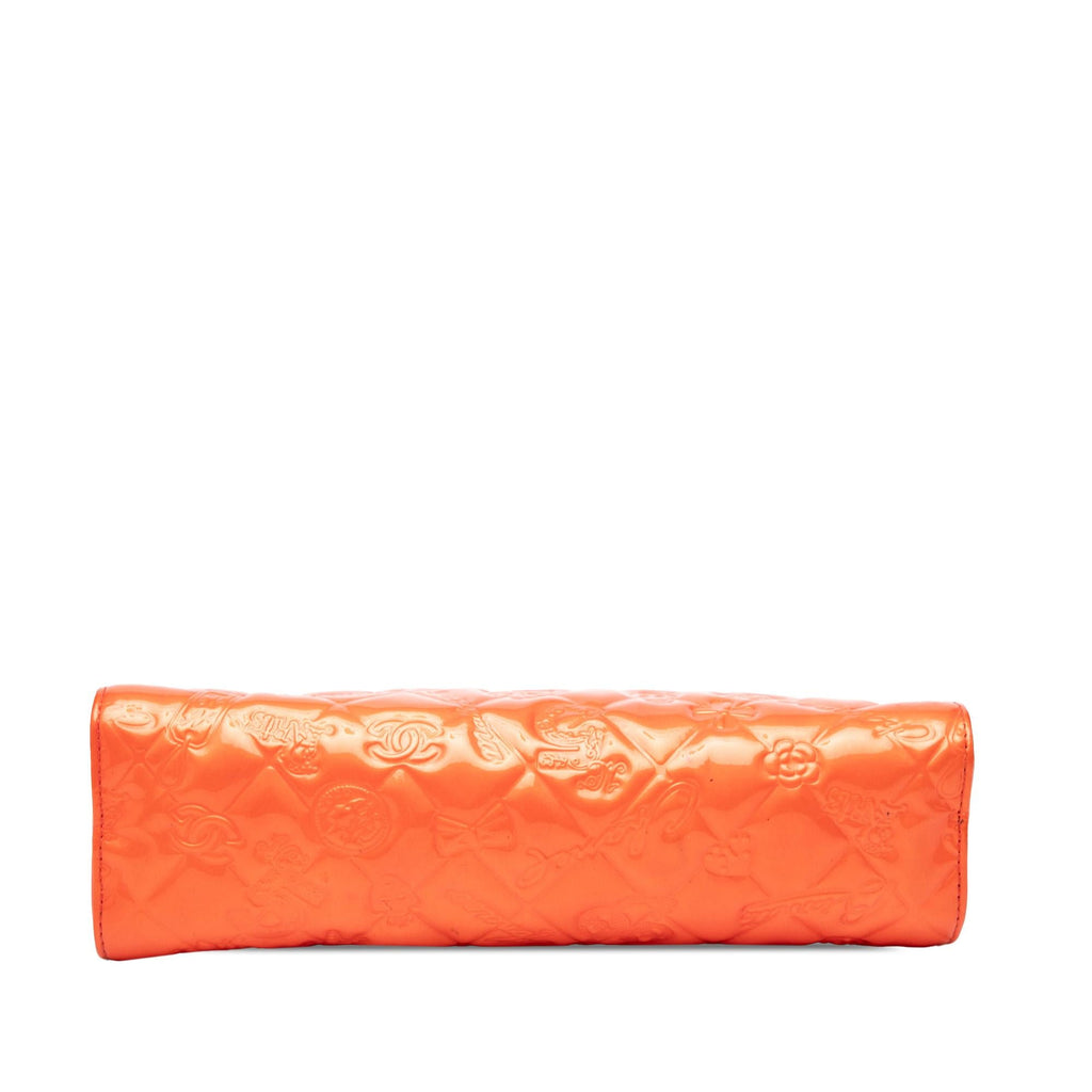 Chanel Quilted Embossed Patent Lucky Symbols Pochette