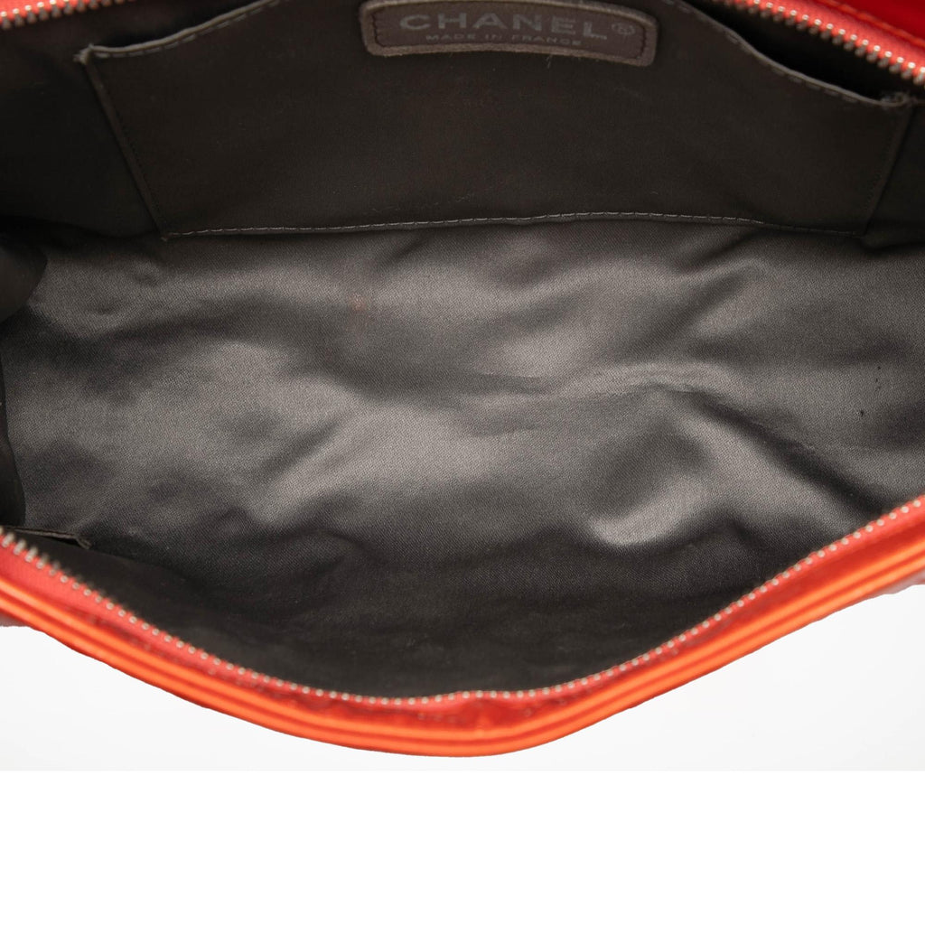 Chanel Quilted Embossed Patent Lucky Symbols Pochette