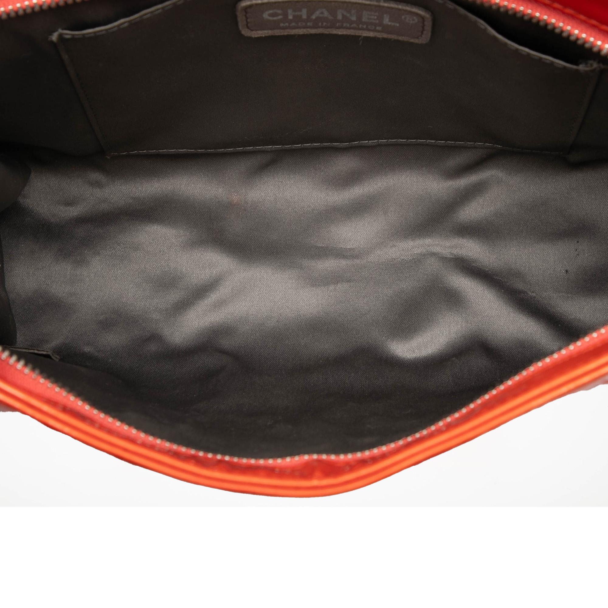 Chanel Quilted Embossed Patent Lucky Symbols Pochette