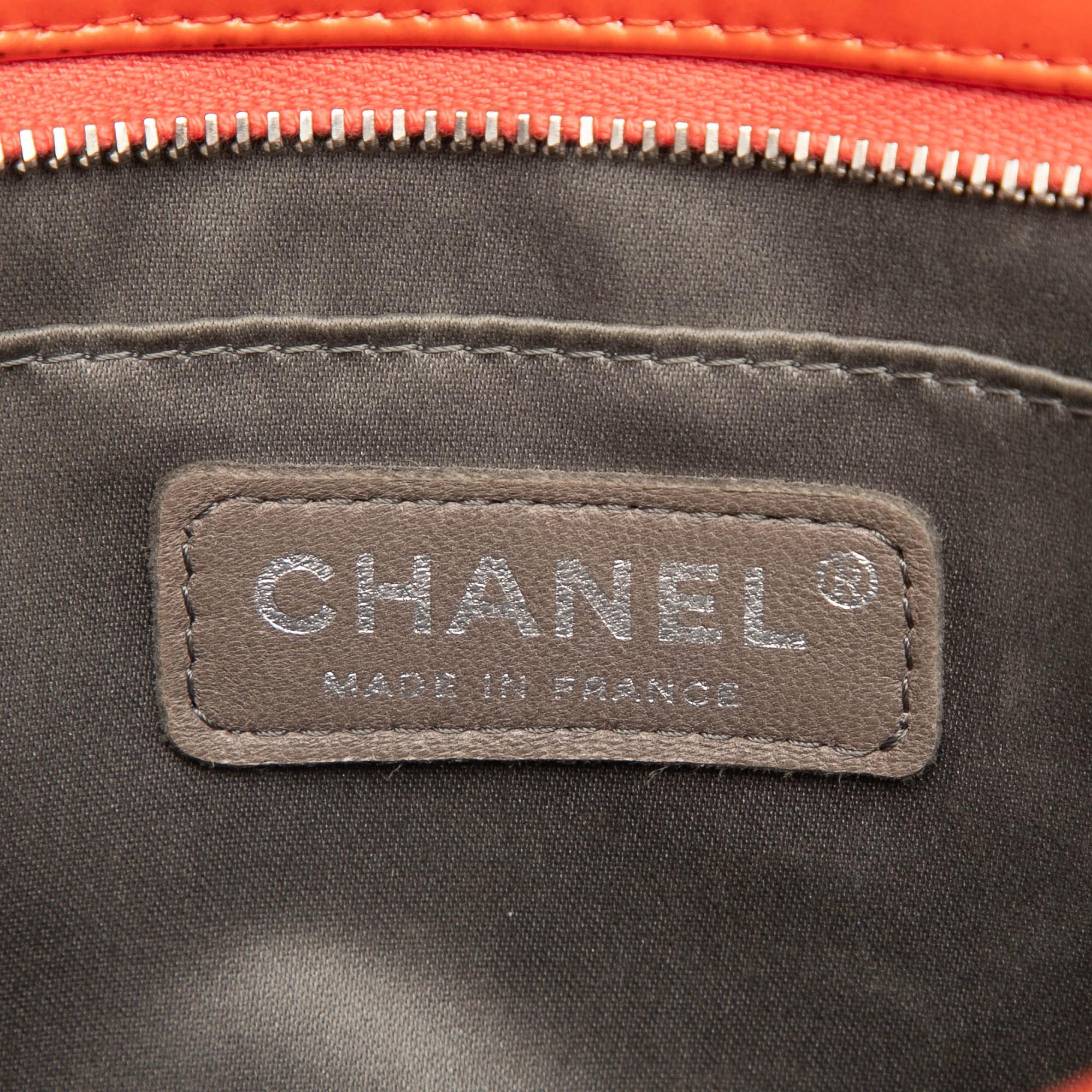 Chanel Quilted Embossed Patent Lucky Symbols Pochette