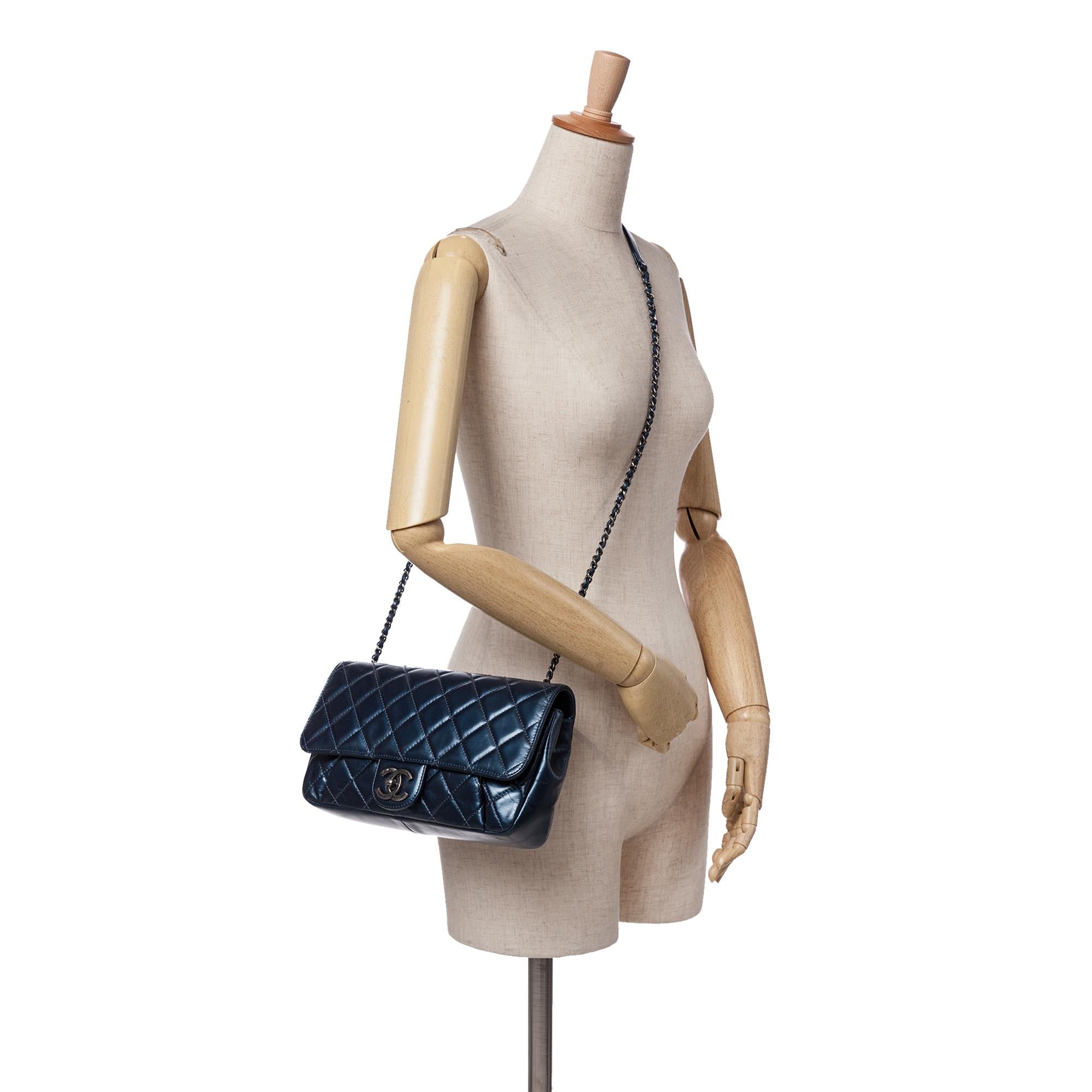 Chanel Quilted Glazed Calfskin Coco Pleats Flap