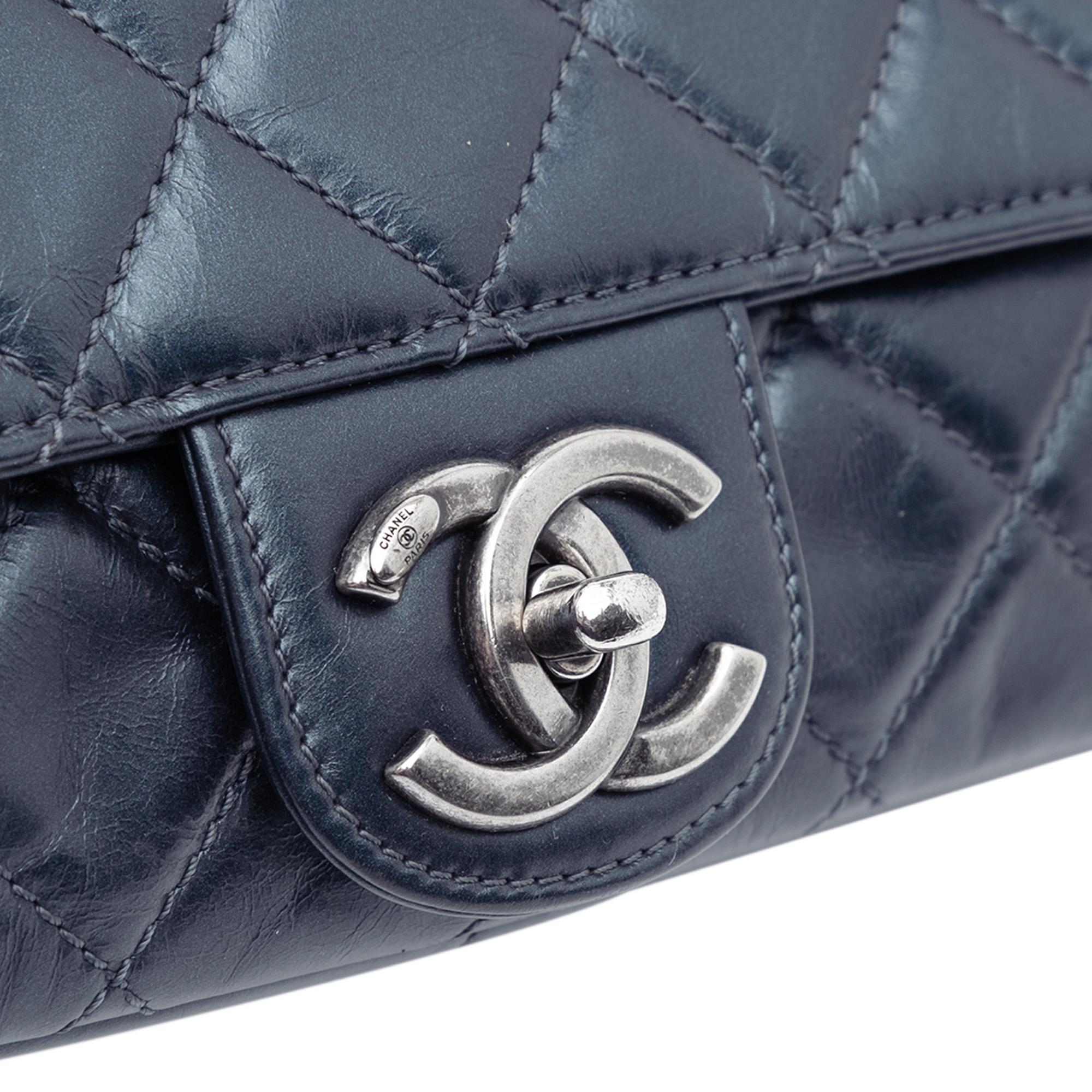 Chanel Quilted Glazed Calfskin Coco Pleats Flap