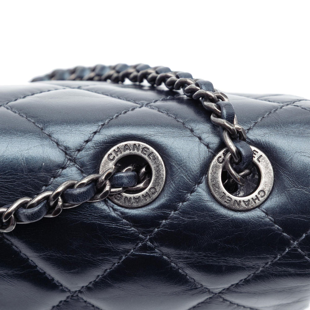 Chanel Quilted Glazed Calfskin Coco Pleats Flap