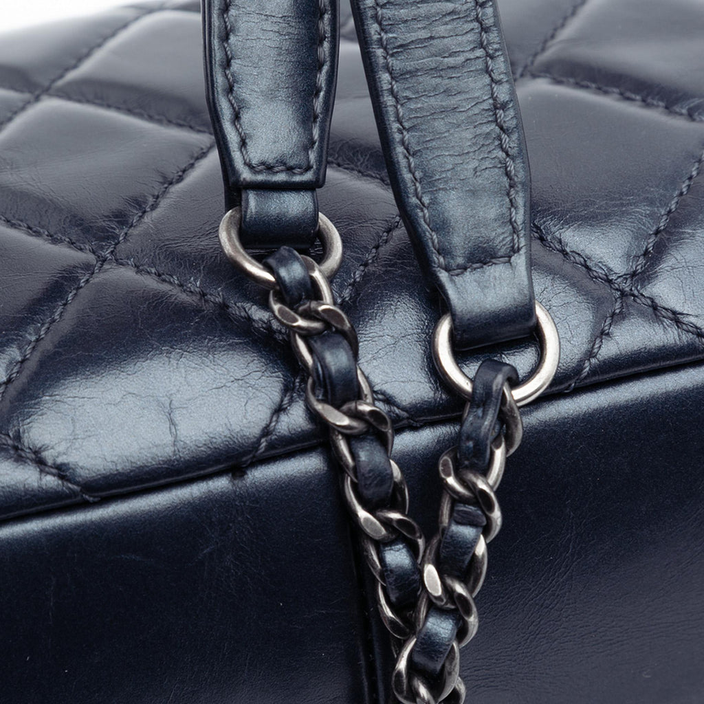 Chanel Quilted Glazed Calfskin Coco Pleats Flap